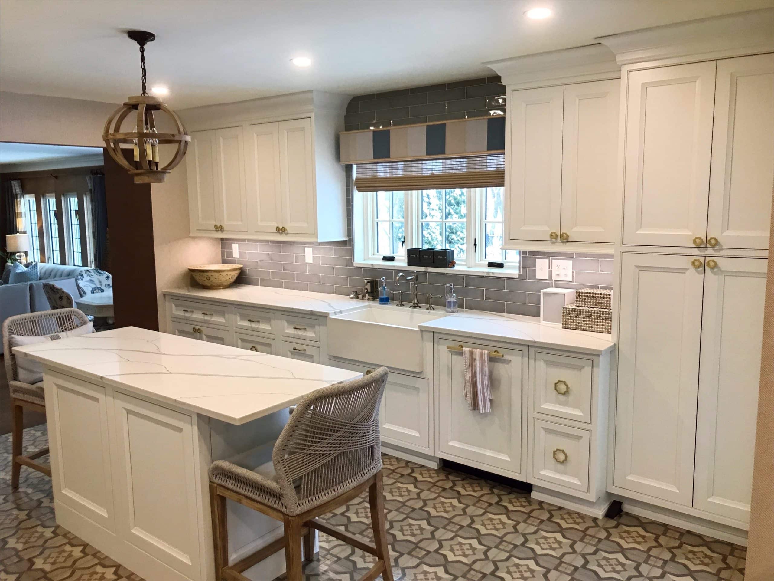 kitchen with small island