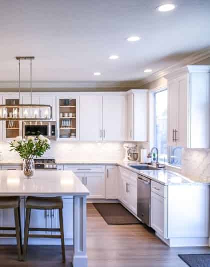 kitchen renovation design with a custom kitchen island