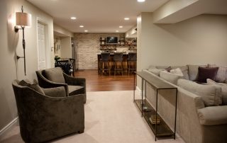 picture of a basement after a basement remodel